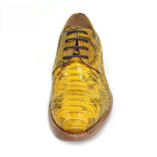 Yellow Python Leather Oxfords (2)