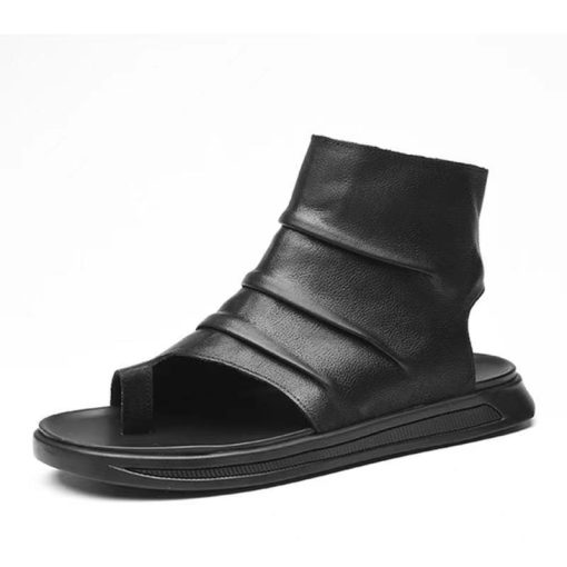 Men High Top Leather Sandals