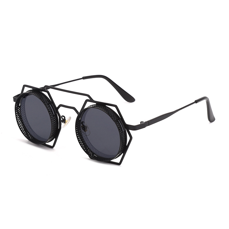 Black-Hexagonal-Sunglasses