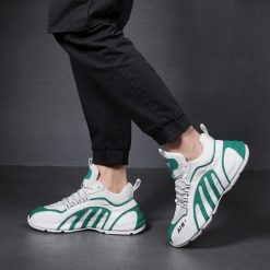 Lace-up-Rubber-Sole-Sneakers-Green-02