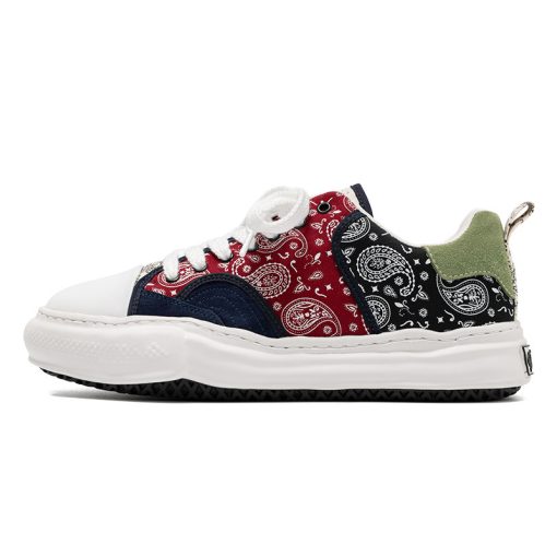 Patchwork Contrast Pattern Casual Shoes