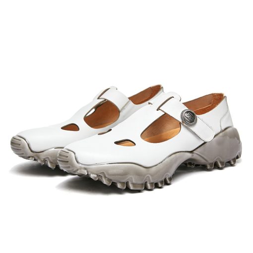 Platform Clog Sandals White