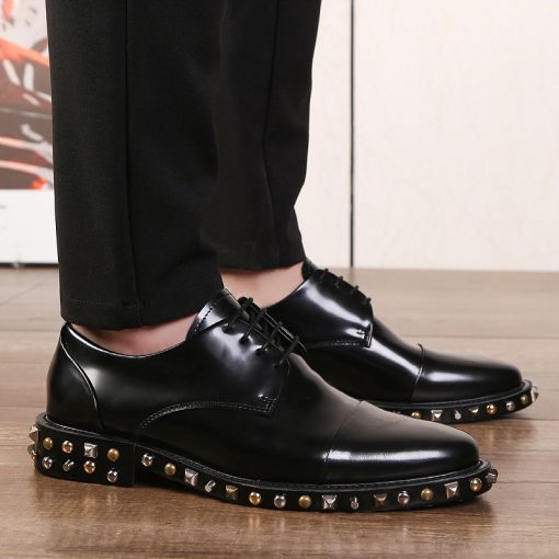 Studded British Leather Oxfords-MA0414401 (5)