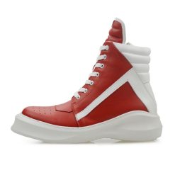 Thick-soled High-top Casual Shoes Red (1)