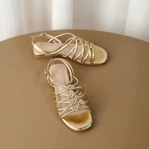 Women Metallic String Sandals-WA0711795 (5)