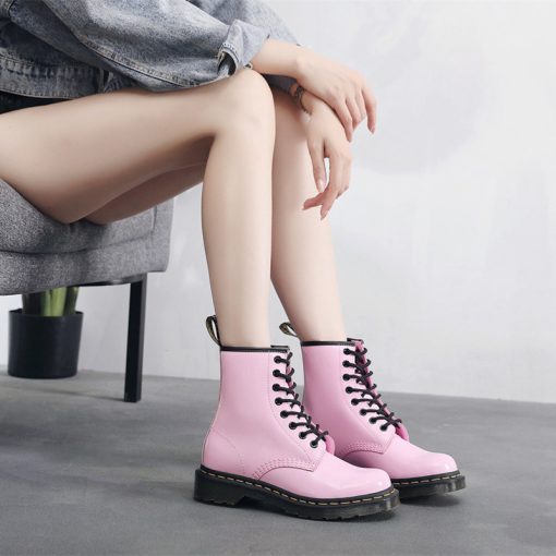 Women Patent Leather British Boots Pink-WA0111114 (4)