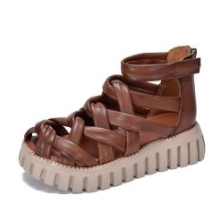 Women Platform Leather Sandals