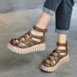 Women Platform Leather Sandals-WA078395 (6)