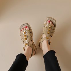 Women Square Toe Platform Sandals-WA0710695 (5)
