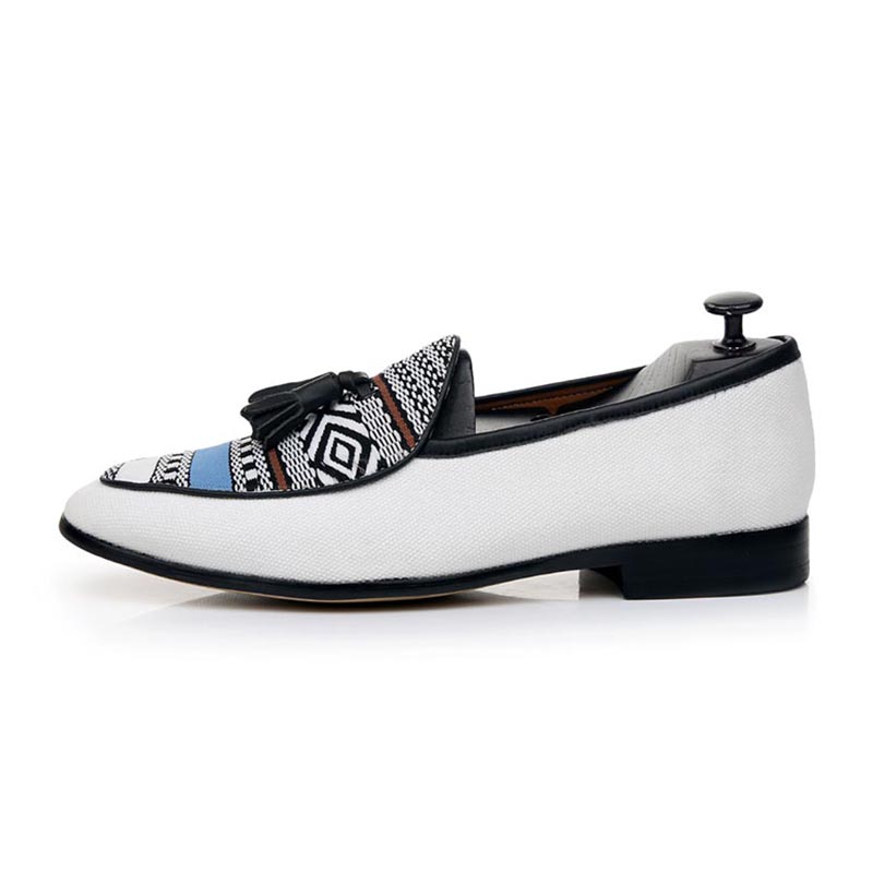 Men's Embroidered Tassel Personality Design British Style Trend Loafers ...