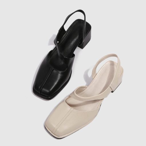 Women Chunky Heel Simple Cutout Single Shoes -WA1122995 (4)