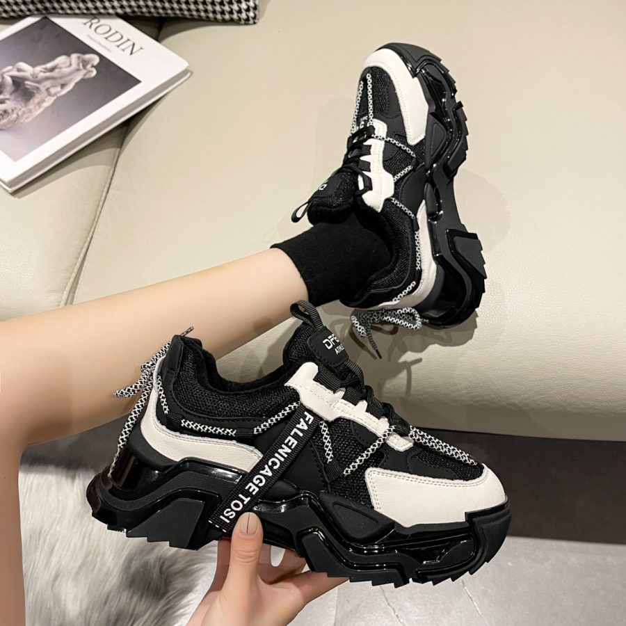 Women Fashion Lace Up Sneakers - Image 2