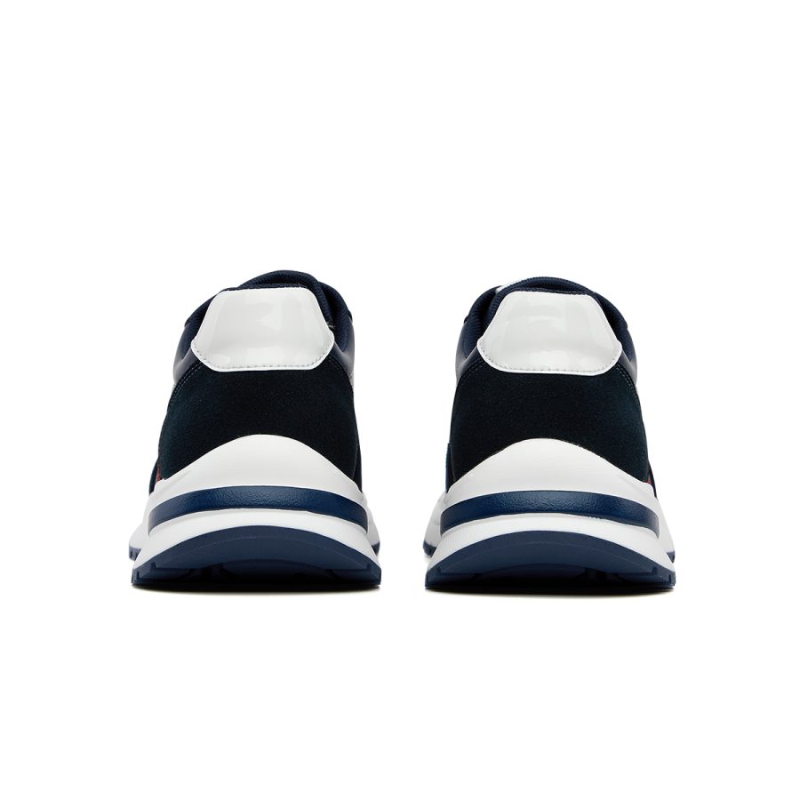 Lace-Up Suede Sneakers Black - Image 4