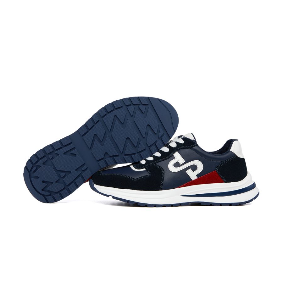 Lace-Up Suede Sneakers Black - Image 5