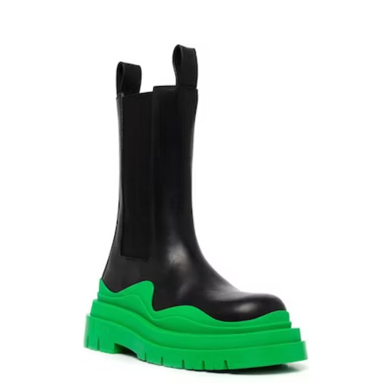 Leather Chelsea boots Green OPP Fashion