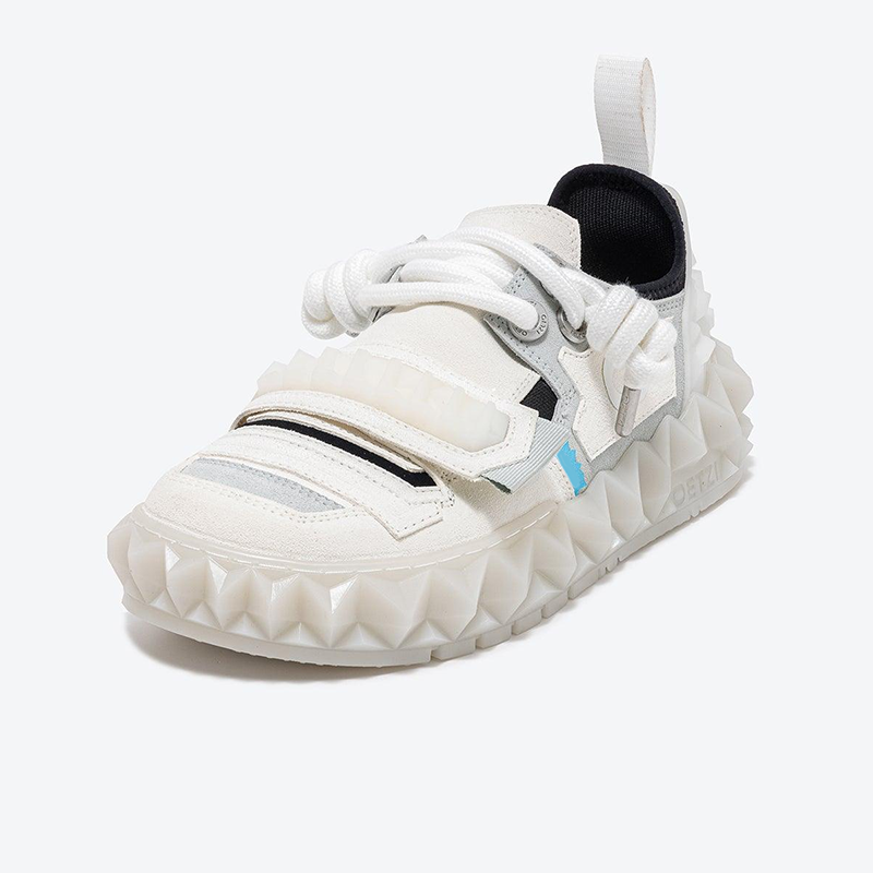 Men's new low-top thick-soled casual shoes,White - Image 3