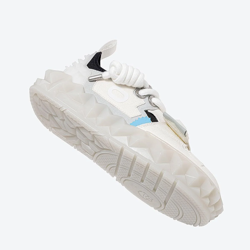 Men's new low-top thick-soled casual shoes,White - Image 4