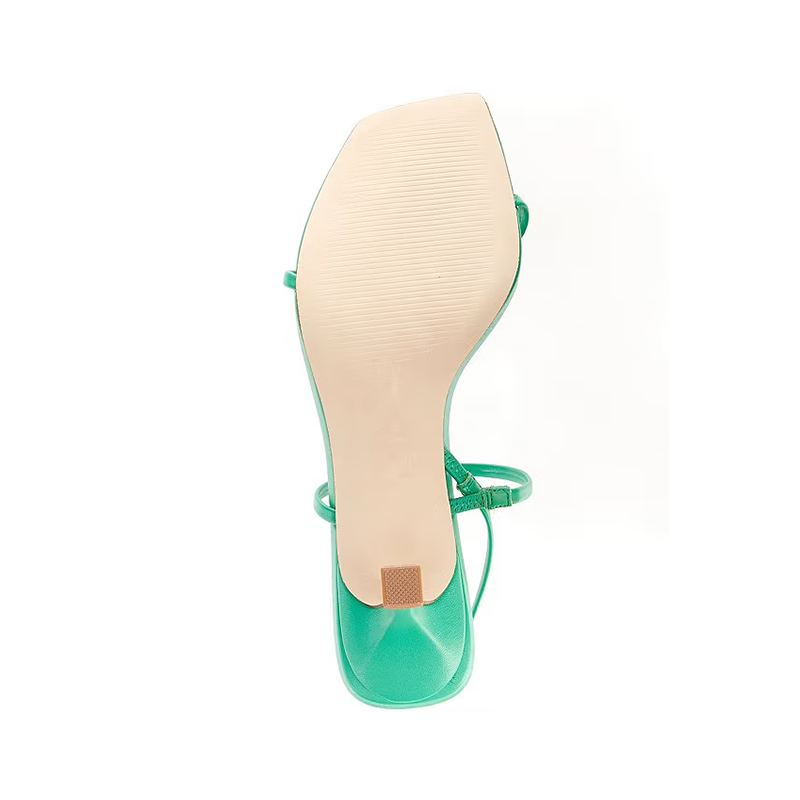 Thong Square Toe Dress Sandals,Green - Image 6