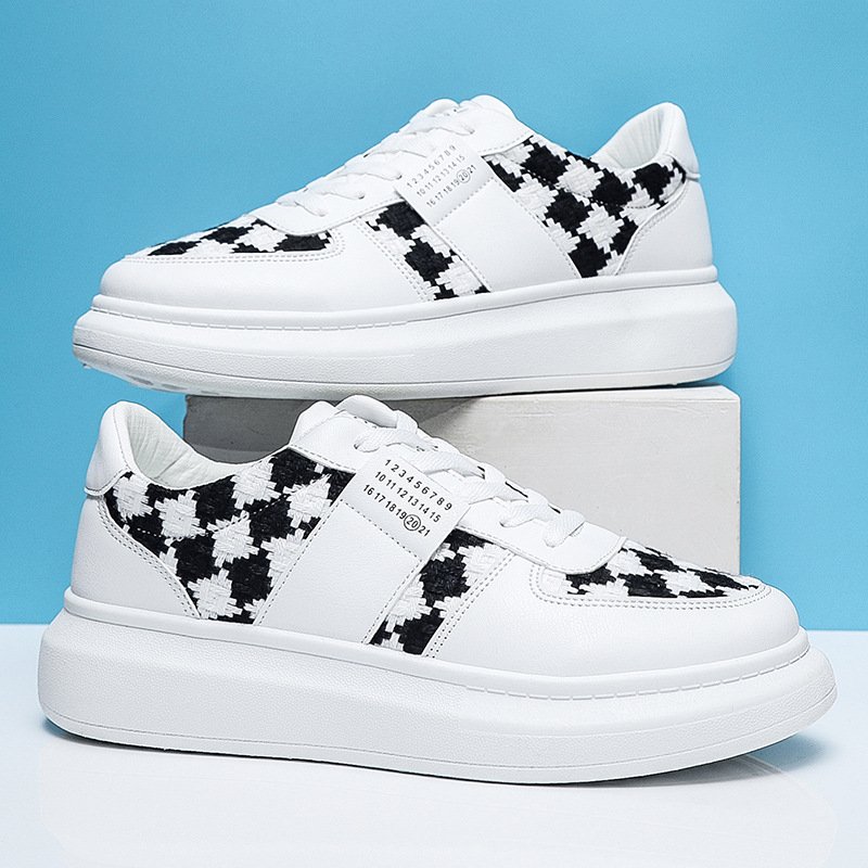 Men Platform Plaid Casual Shoes - Image 5