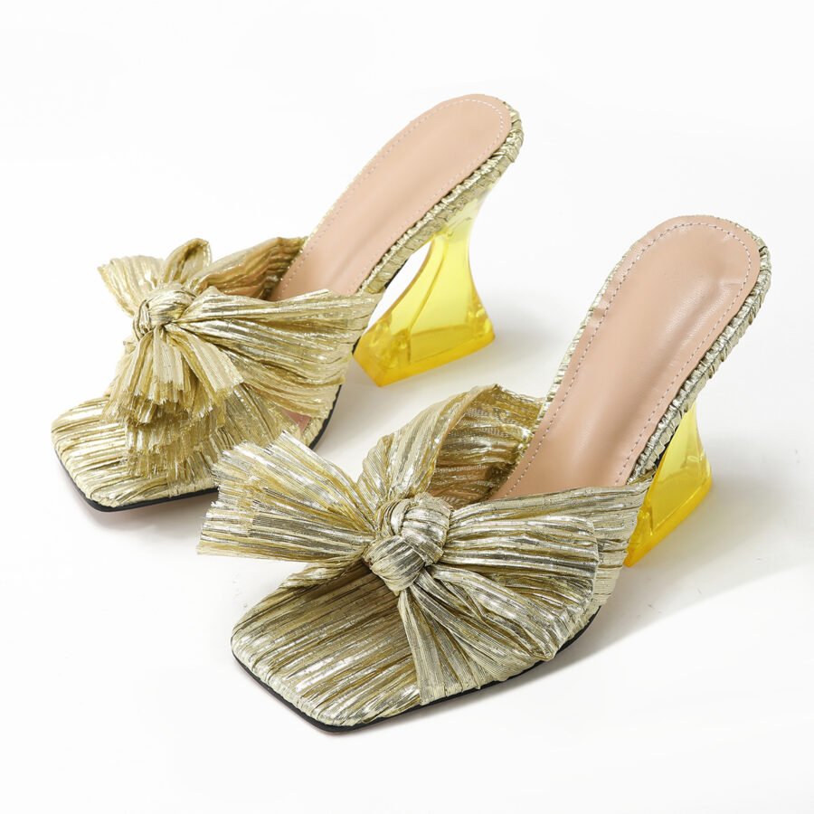 Women Satin High Heel Sandals - Image 2