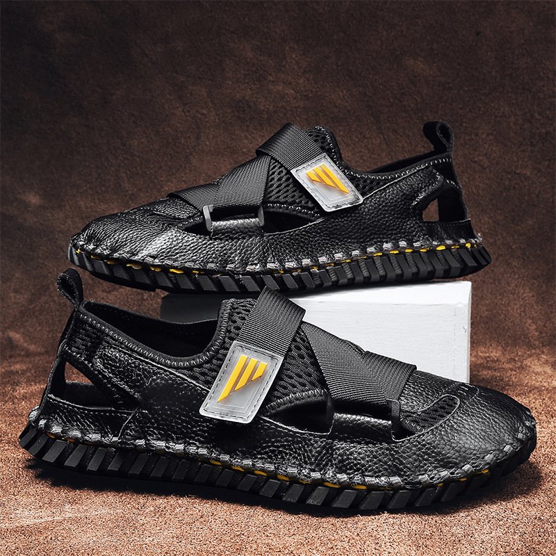 Men Mesh Breathable Leather Sandals - Image 4