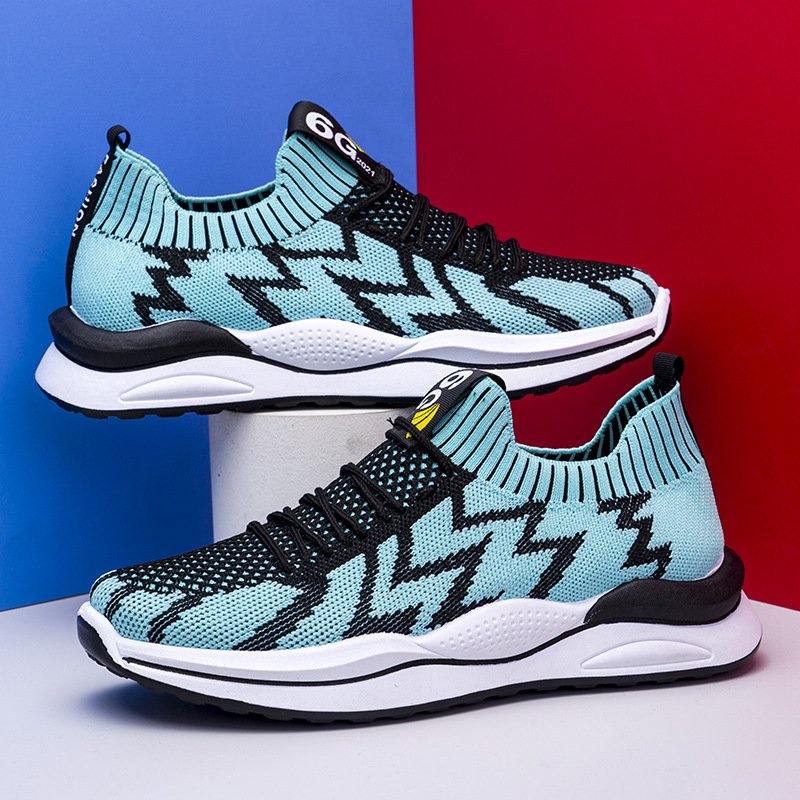 Men Breathable Flyknit Sneakers - Image 3