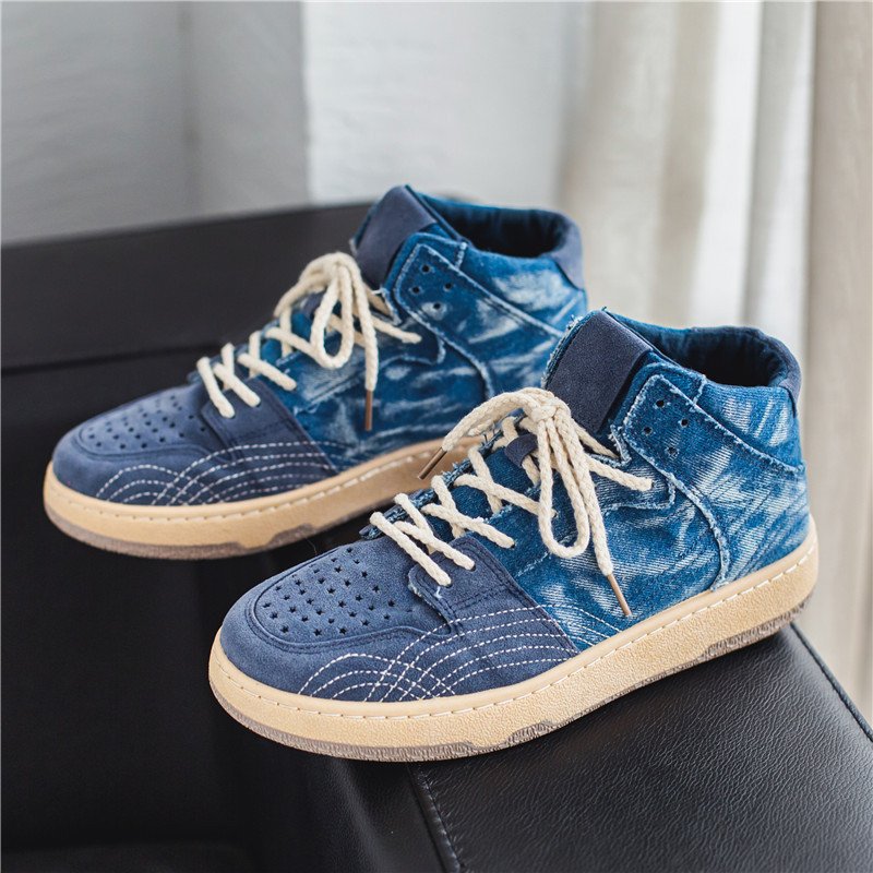Men Denim High Top Casual Shoes - Image 4