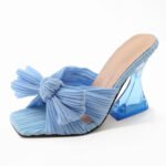 Women Satin High Heel Sandals