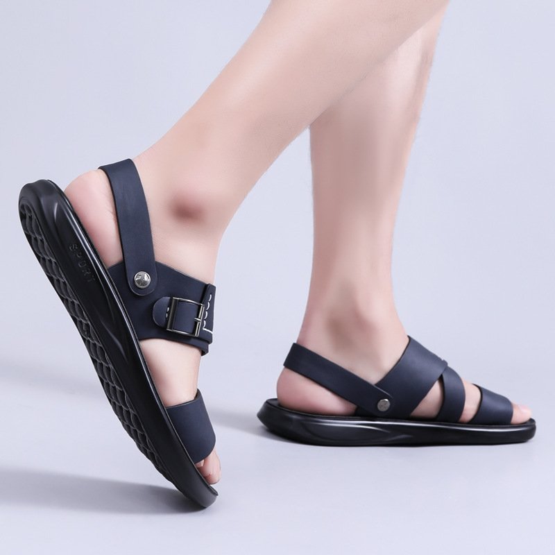 Men Genuine Leather Non-slip Sandals - Image 4