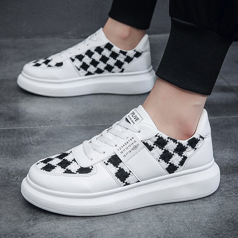 Men Platform Plaid Casual Shoes - Image 3