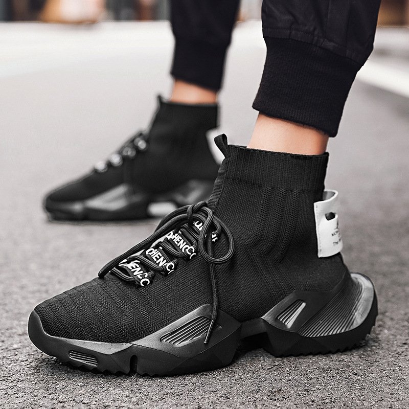 Men High Top Sock Sneakers - Image 3