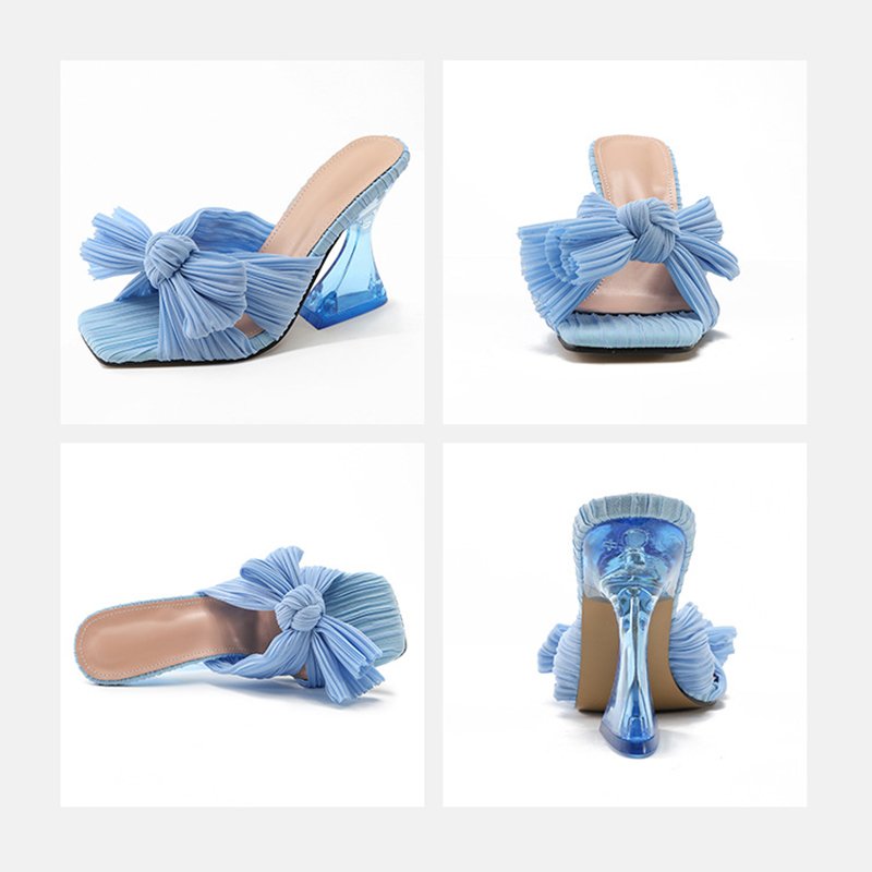 Women Satin High Heel Sandals - Image 5