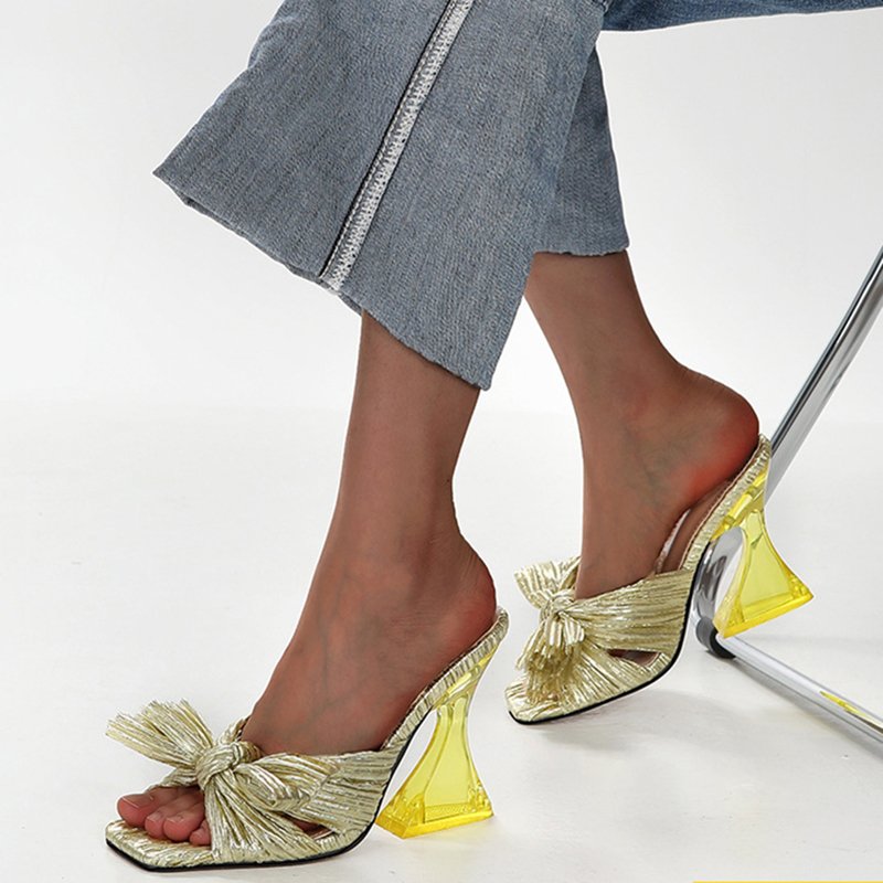 Women Satin High Heel Sandals - Image 3