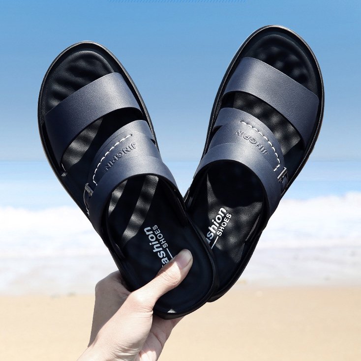 Men Genuine Leather Non-slip Sandals - Image 5