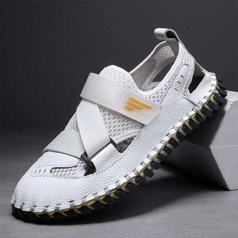 Men Mesh Breathable Leather Sandals - Image 6