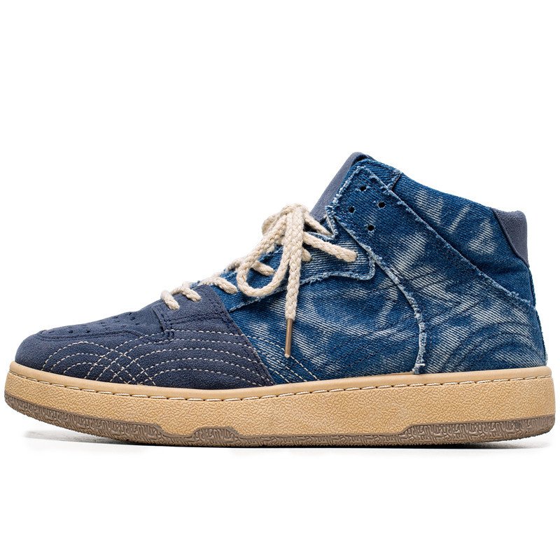 Men Denim High Top Casual Shoes - Image 6