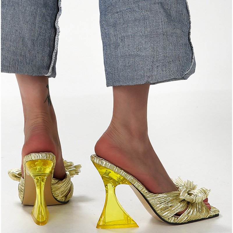 Women Satin High Heel Sandals - Image 4