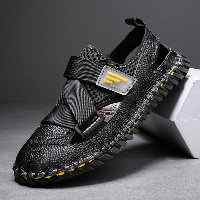 Men Mesh Breathable Leather Sandals - Image 5