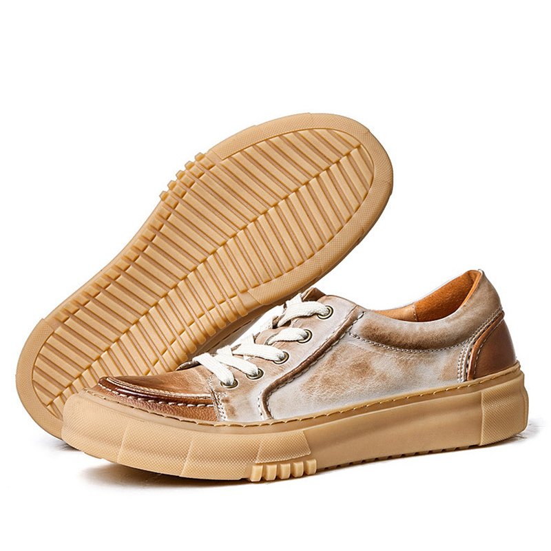Men Leather Breathable Casual Shoes - Image 4