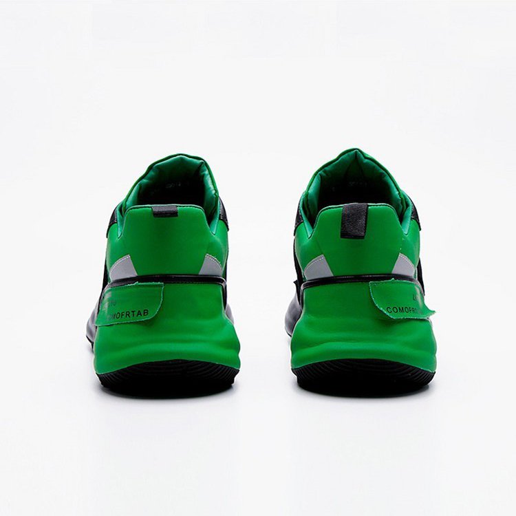 Men Platform Height Increasing Shoes Green - Image 5