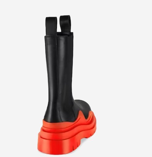 Leather Tire Boot High Orange - Image 3
