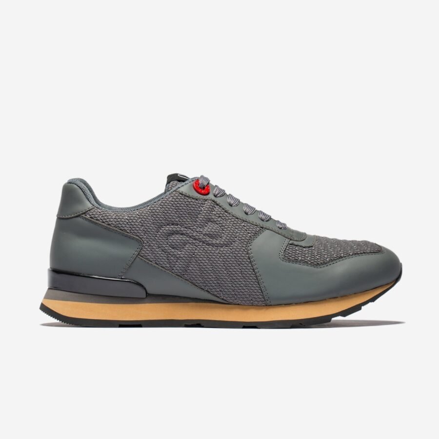 Lace-Up Suede Sneakers Grey