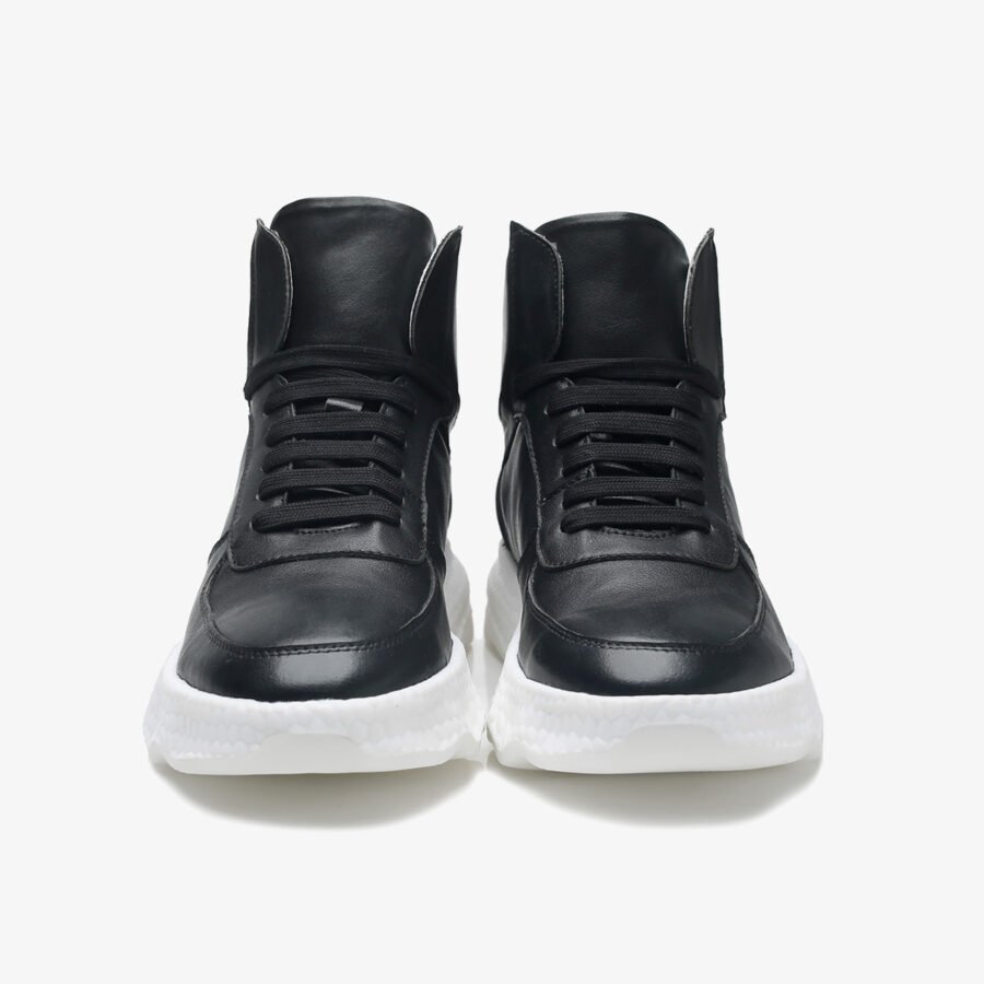 Men High-Top Shoes Black - Image 2