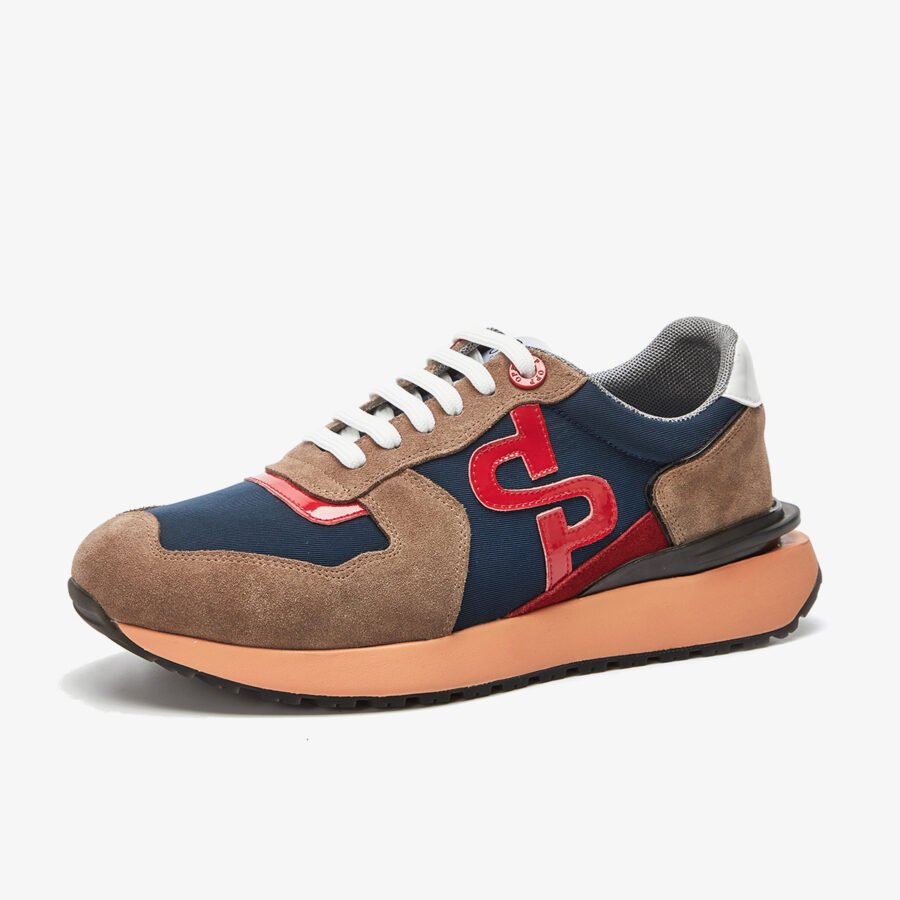 Lace-Up Suede Sneakers Brown - Image 2