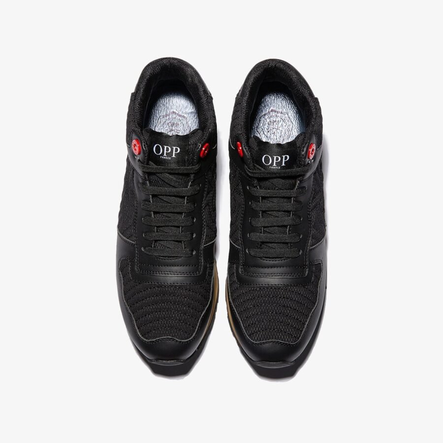 High Top Lace-Up Suede Sneakers Black - Image 2