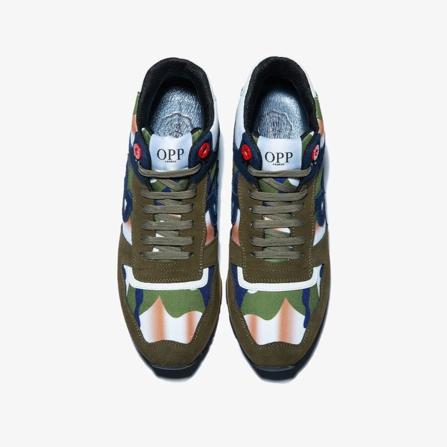 High Top Lace-Up Suede Sneakers Green - Image 2