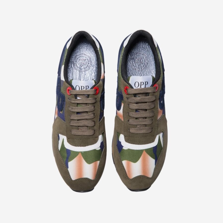 Lace-Up Suede Sneakers Tibetan Green - Image 2