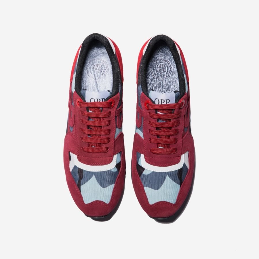 Lace-Up Suede Sneakers Red - Image 2