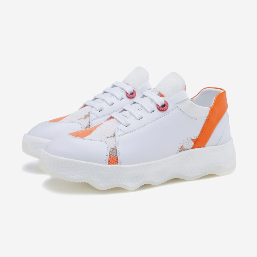 Women Casual Lace-Up Shoes White - Image 3