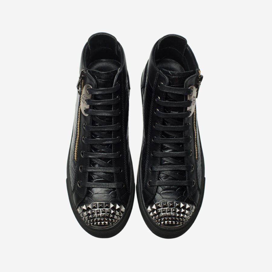 Men High-Top Shoes Black - Image 3